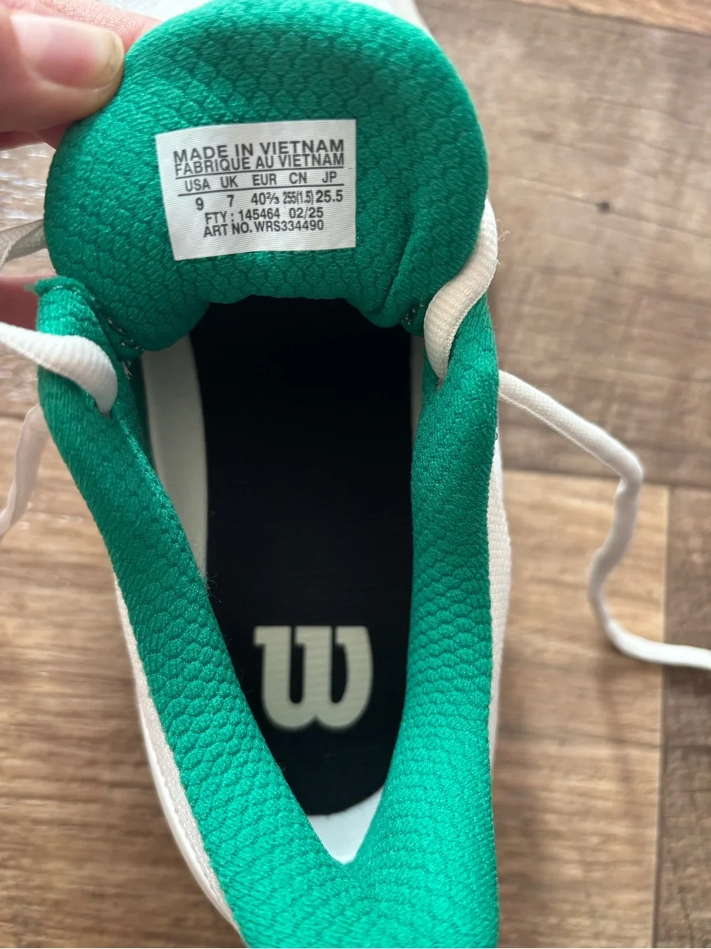 Wilson Intrigue Tour Tennis Shoes Womens 9 White Green NWT WRS334490